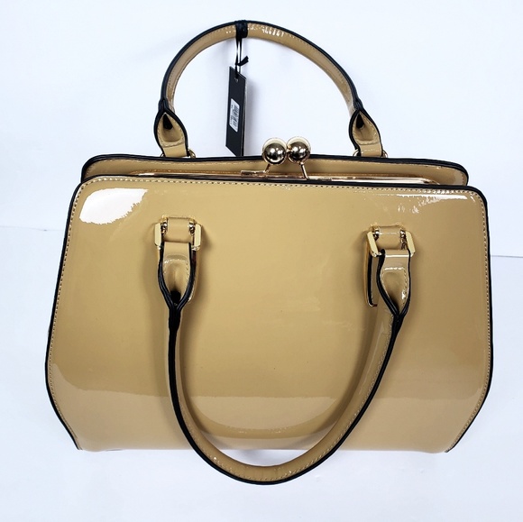 Leather Tan classic shiny bag - Picture 2 of 8